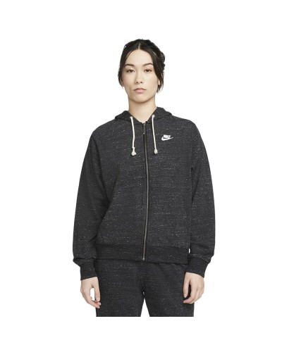 Nike Damen Fleece-Hoodie Sportswear Dunkelgrau - Komfort & Stil
