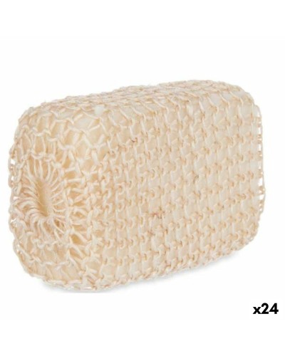 Esponjas Corporales Exfoliantes Blanco Beige, 9x14x6 cm - Paquete de 24 Unidades

