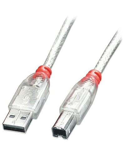 LINDY Cavo USB A-B Trasparente 5m - Trasferimento Dati Veloce
