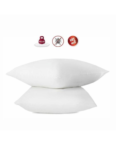 Lot de 2 Oreillers Abeil 60x60 cm, Garnissage Moelleux et Doux pour un Sommeil et une Détente Confortables.
