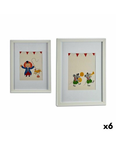 Schilderij Circus Multicolour Hout 33 x 3 x 43 cm