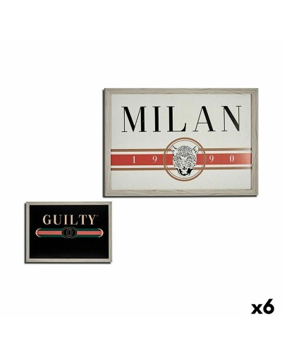 Schilderij GUILTY MILAN spaanderplaat 46 x 2 x 66 cm (6 Stuks)