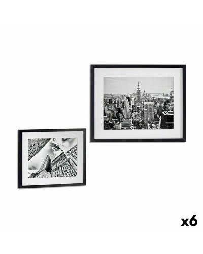 Quadro in Legno e Vetro da Parete (43x3x53cm) con 6 Unità