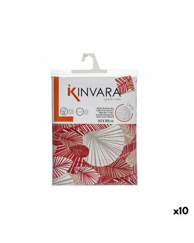Pöytäliina Paksu canvas Tahroja estävä Levyt 140 x 180 cm Punaruskea (10 osaa)