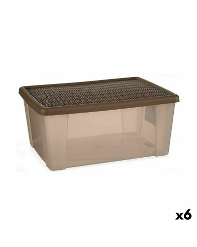 Scatola portaoggetti Stefanplast Elegance con coperchio - 29 x 17 x 39 cm (6 unità)