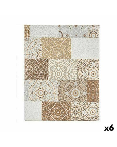 Bordsduk Tunn kanvas Anti-fläckar Kakel 140 x 180 cm Beige (6 antal)