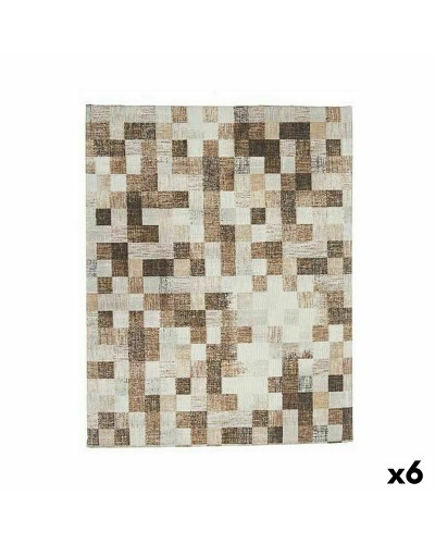 Pöytäliina Paksu canvas Tahroja estävä Kehykset 140 x 180 cm Beige (6 osaa)