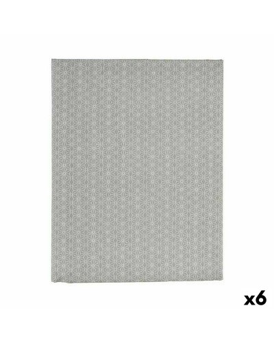 Nappe Grise Étoile Anti-tache en Toile 140x180cm (Lot de 6)
