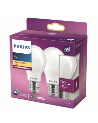 Ledlamp Philips Equivalent 100 W E27 Wit D (2700 K) (2 Stuks)