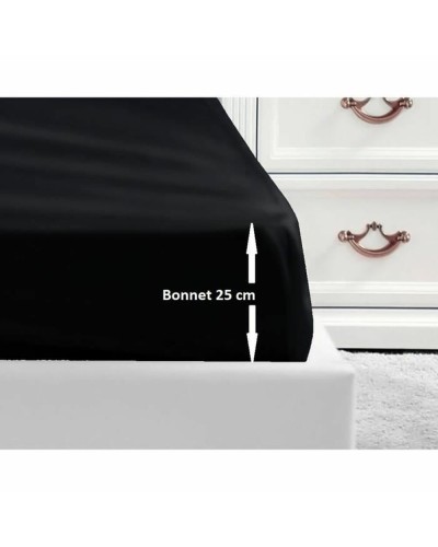 Lenzuolo con angoli Lovely Home Nero, 90 x 190 cm, vestibilità perfetta