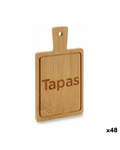 Snacksbricka Med handtag Bambu Skiffer 11 x 1 x 19,5 cm (48 antal)