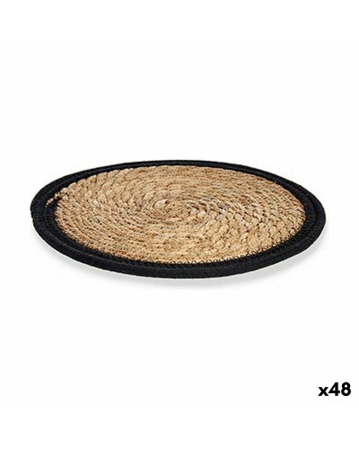 Placemat Natuurlijk Zwart 30 x 1 x 30 cm (48 Stuks)