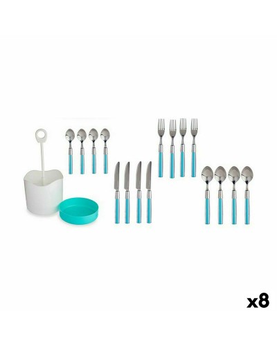 Juego de Cubiertos AZUL en Acero Inoxidable de 8 Piezas para Mesa
