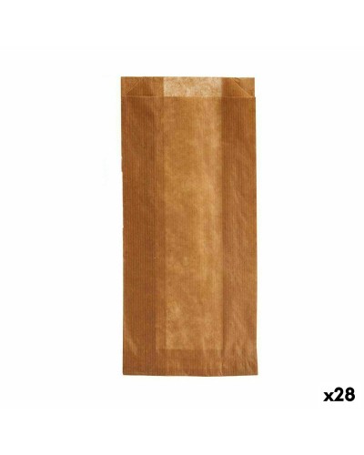 Uudelleenkäytettävä ruokapussisetti Kompostoitava 10 x 34 cm Ruskea Celiuliozė (28 osaa)