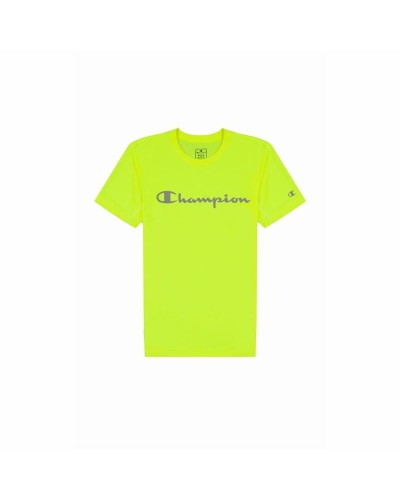 Champion Crewneck Limonengrün: Sportliches Herren T-Shirt Kurzarm
