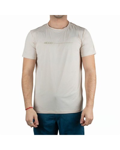 +8000 Uvero Camiseta Hombre Manga Corta Beige - Transpirable & Deportiva

