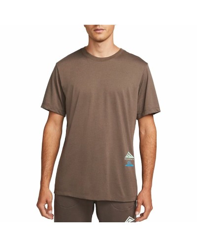 Heren-T-Shirt met Korte Mouwen Nike Dri-FIT Bruin