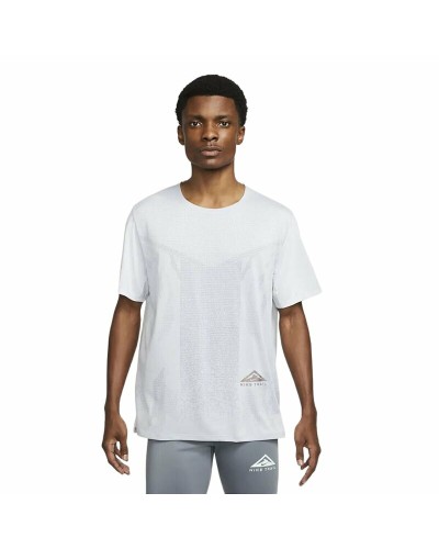 Heren-T-Shirt met Korte Mouwen Nike Dri-FIT Rise 365 Wit