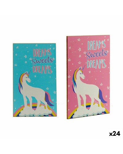 Tableau Licorne Bois - 40x24 cm - Décoration Chambre d'Enfant (24 Unités)
