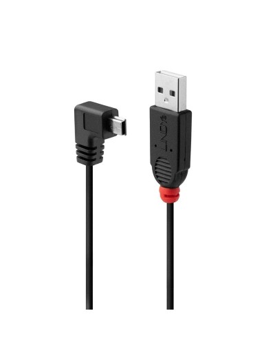 LINDY USB 2.0 Kabel A - Mini USB B, 1m, Schwarz - Schnelle Datenübertragung
