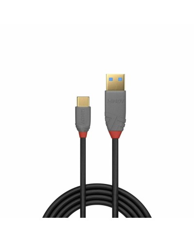 LINDY Cable USB-A a USB-C 2m - Negro - Carga & Transferencia de Datos
