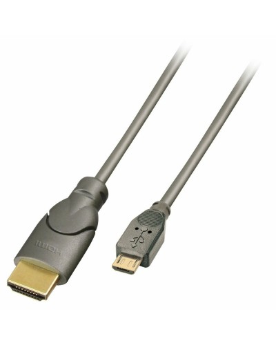 Kabel USB naar micro-USB LINDY 41567 Antraciet 2 m