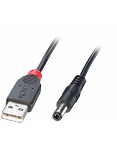 USB-kabel DC LINDY 70267 Zwart 1,5 m (1 Stuks)