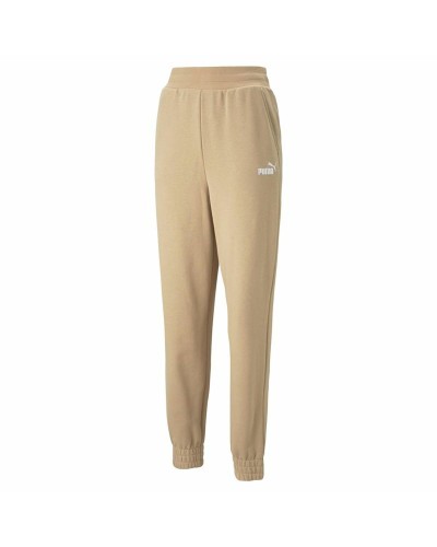 Pitkät urheiluhousut Puma Embroidery High Beige Nainen