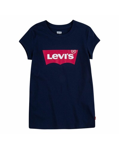 Levi's Maglia Batwing Bambino Blu Scuro - Maniche Corte Cotone

