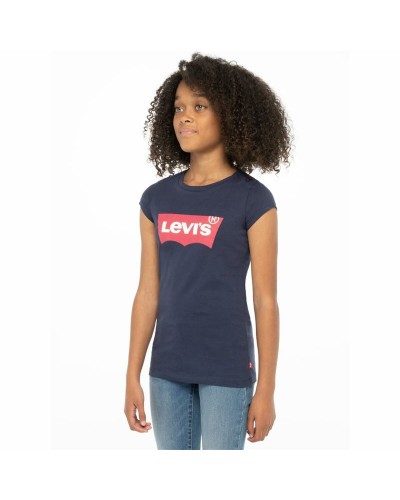 Levi's T-Shirt Batwing Dunkelblau Kinder - Weiche Baumwolle, Ikonisches Logo
