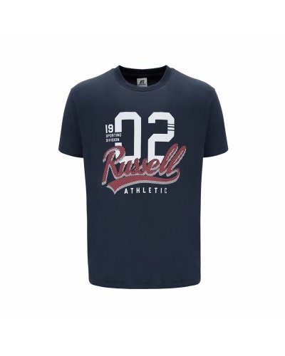 Russell Athletic Camiseta de Hombre A30101: Azul Marino, Manga Corta, Sport & Casual

