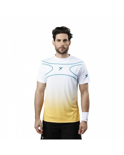 Heren-T-Shirt met Korte Mouwen Drop Shot Alsai Campa Wit