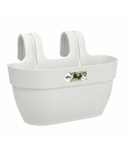 Pot rectangulaire blanc Elho Moderne - Plastique, 24 x 36 x 26,5 cm

