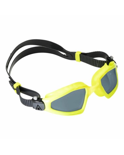 Aqua Sphere Kayenne Pro Dark - Schwimmbrille für Erwachsene Gelb/Schwarz - Weite Sicht
