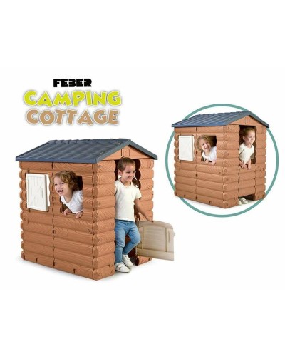 Feber Camping Cottage: Spielhaus für Kinder, 104x90x118 cm, Garten & Spaß
