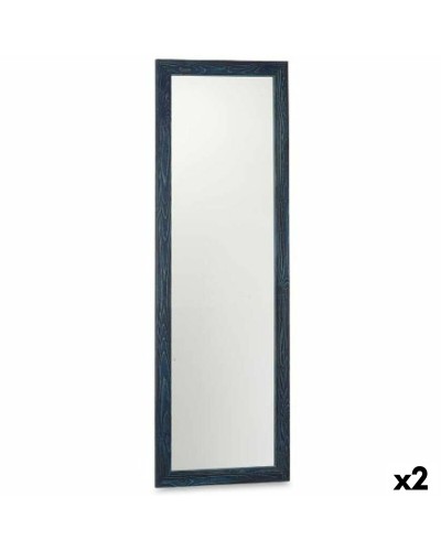 Wandspiegel Blauw Hout MDF 48 x 150 x 2 cm (2 Stuks)