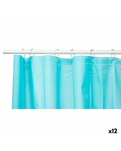 Tenda da Doccia Polietilene EVA Azzurra 180x180 cm - Confezione Dozzina