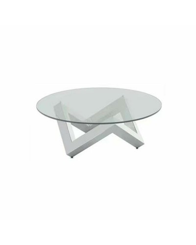 Mesa de centro DKD Home Decor, Acero y Vidrio Templado, 90x90x45 cm
