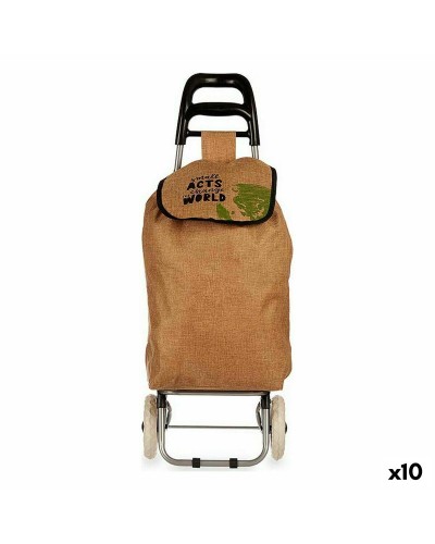 Carrello in plastica da 3,3 litri, 36 x 95 x 35 cm, marrone (confezione da 10)