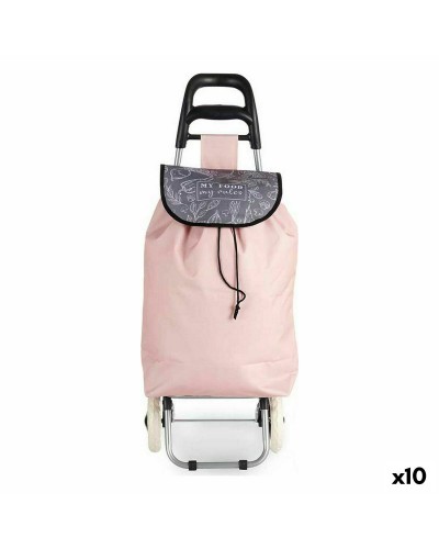 Carro con Ruedas Rosa 3,3 Litros - 20x95x34cm (10 Unidades)

