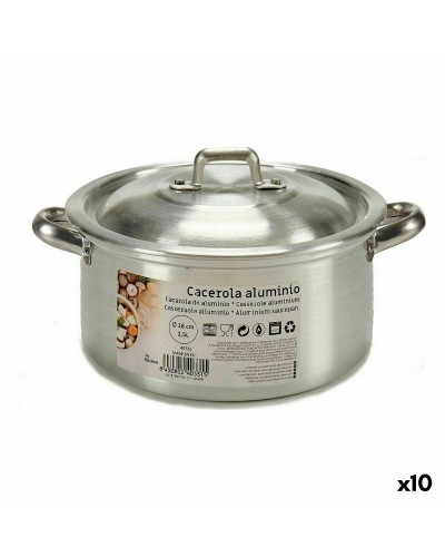 Kannellinen vuoka Hopeinen Alumiini 1,5 L 18 x 10 x 23,5 cm (10 osaa)