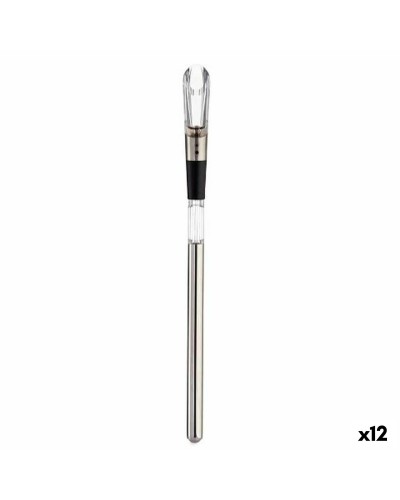 Wein Dekantierer Schwarz TPE 3-in-1 (12er-Pack) zum Karaffieren, Filtern und Aufbewahren
