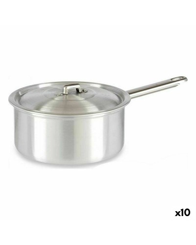 Cacerola de Aluminio Plateada 2L con Tapa (20 x 12 x 35,5 cm)
