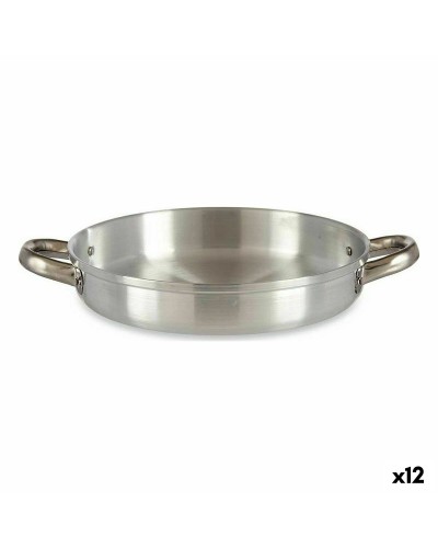 Sartén de Aluminio Plateado [Marca] (25 x 4,5 x 33 cm) para Cocinar en Casa
