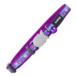 Red Dingo Unicorn Cat Collar Purple, Adjustable 20-32cm
