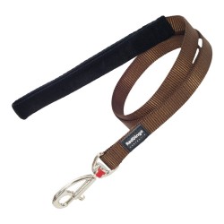 Laisse pour chien Red Dingo en cuir marron, 1,2 x 120 cm, pour des promenades sûres et confortables.
