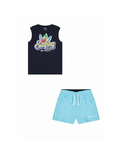 Ensemble de sport complet pour enfant bleu - 2 pièces en coton
