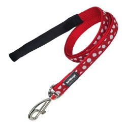 Red Dingo Dog Lead Red Spots, 1.5 m x 120 cm
