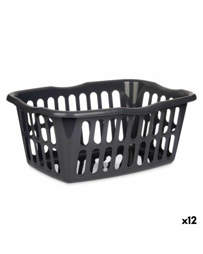 Panier Polypropylène Anthracite 50L 58x24x42 cm pour Organisation
