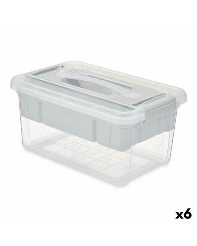 Mehrzweck-Aufbewahrungsbox Transparent 5L (6er-Set) - 29,5 x 14,5 x 19,2 cm
